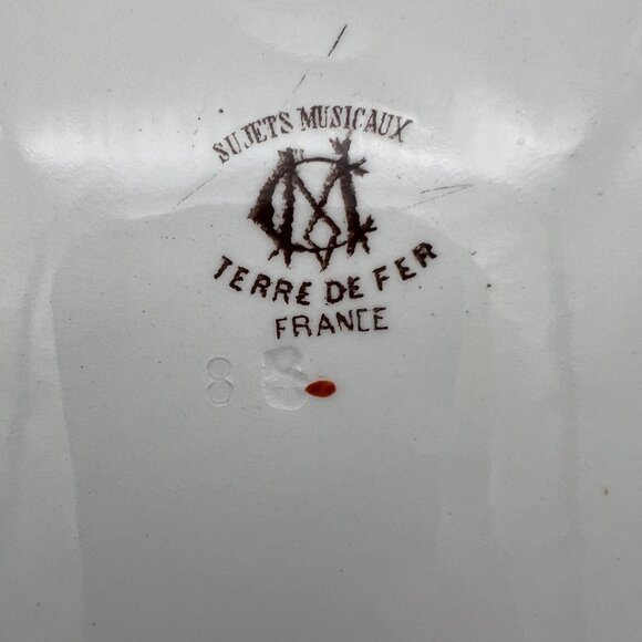 Creil Montereau Sujets Musicaux 8.5" Plate Faust Charles Gounod France c. 1900s - Picture 3 of 6